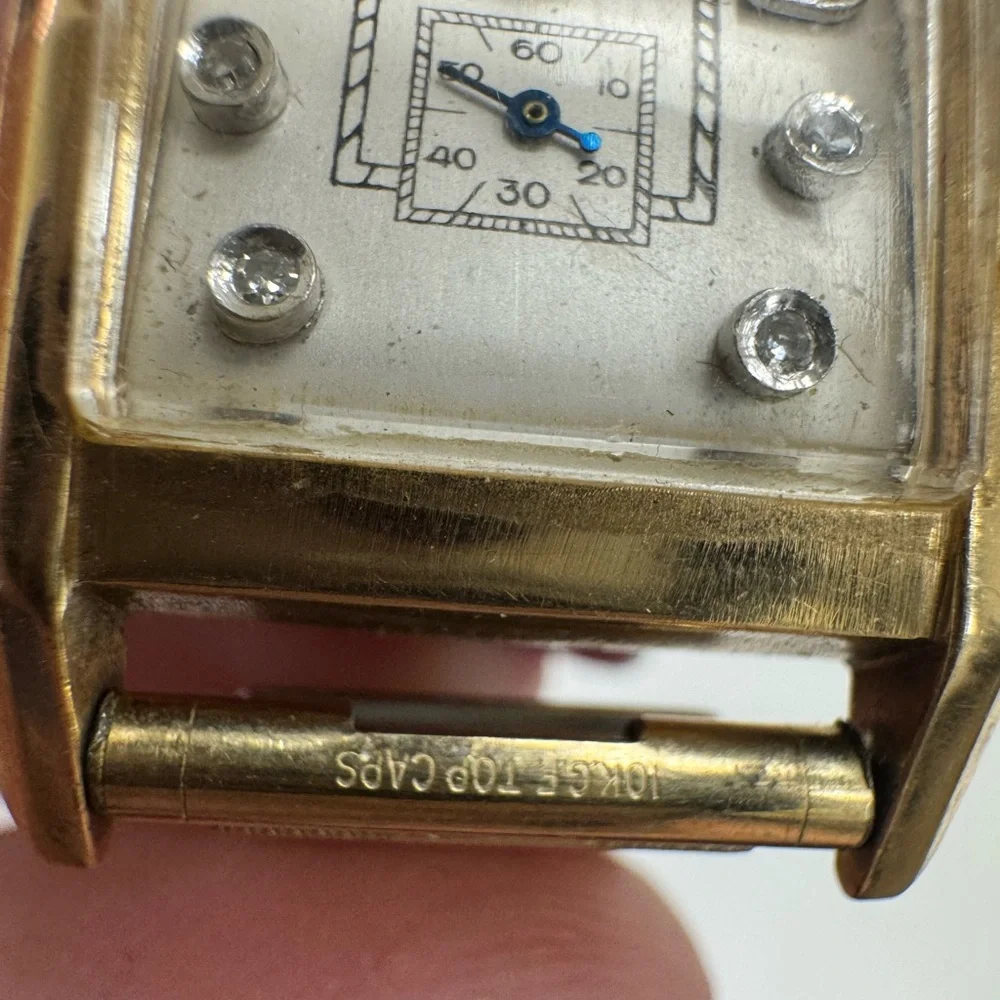 Longines 14K Gold Rectangular Watch - Picture 8 of 16